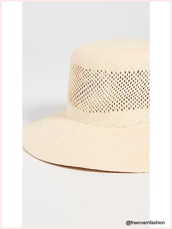 Woven Straw Bucket Hat with Adjustable Drawstring